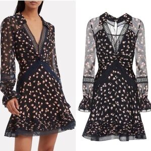 SELF-PORTRAIT Twist Front Ditsy Dress 8